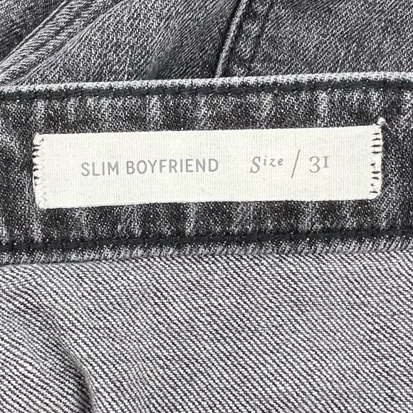Pilcro and The Letterpress Black Slim Boyfriend Rough Hem Jeans Size 31 Women's - Picture 4 of 7